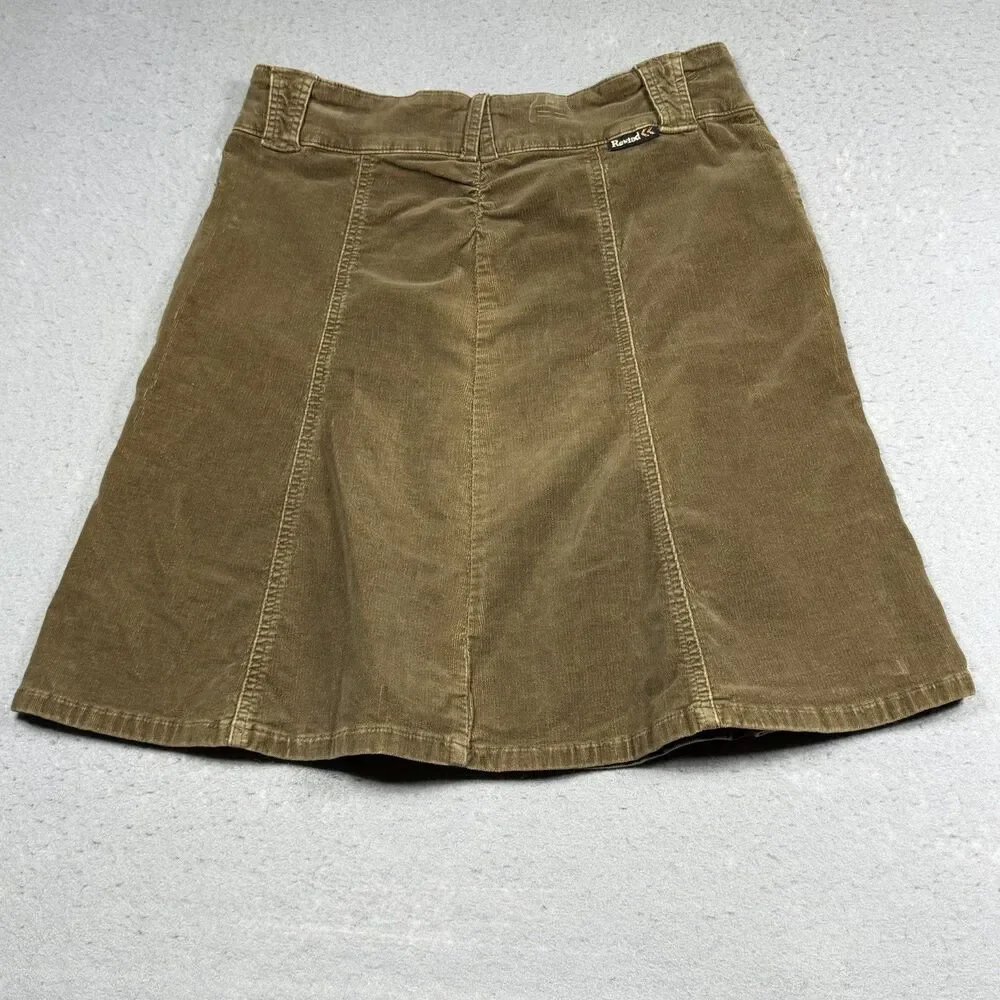 Rewind Corduroy Skirt Womens Size 11 Brown Juniors Short Flare Vintage Fairy